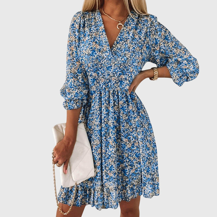 Chic Bohemian Printed Short Dress for Women