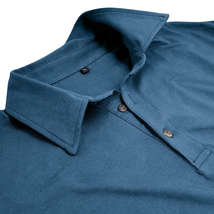 Benjamin | Lightweight and Breathable Long Sleeve Polo Shirt with Stretch