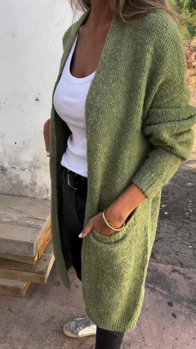 Helena Cozy Knit Coat, view 3 - Elena Harper