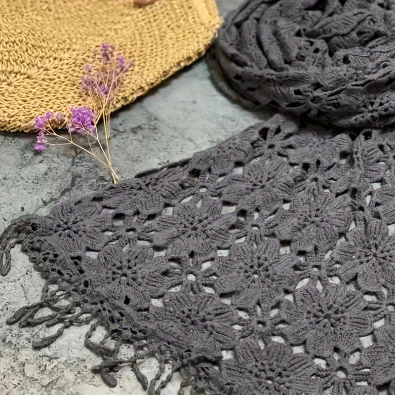 Casual Flower Hollow Scarf