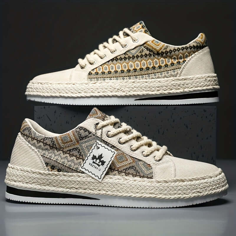 Men's Ethnic Canvas Trainers
