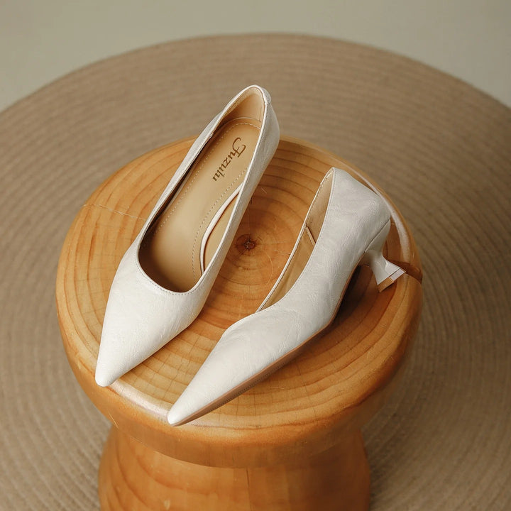 Pauline | Women's Pointed Low Heel Pumps