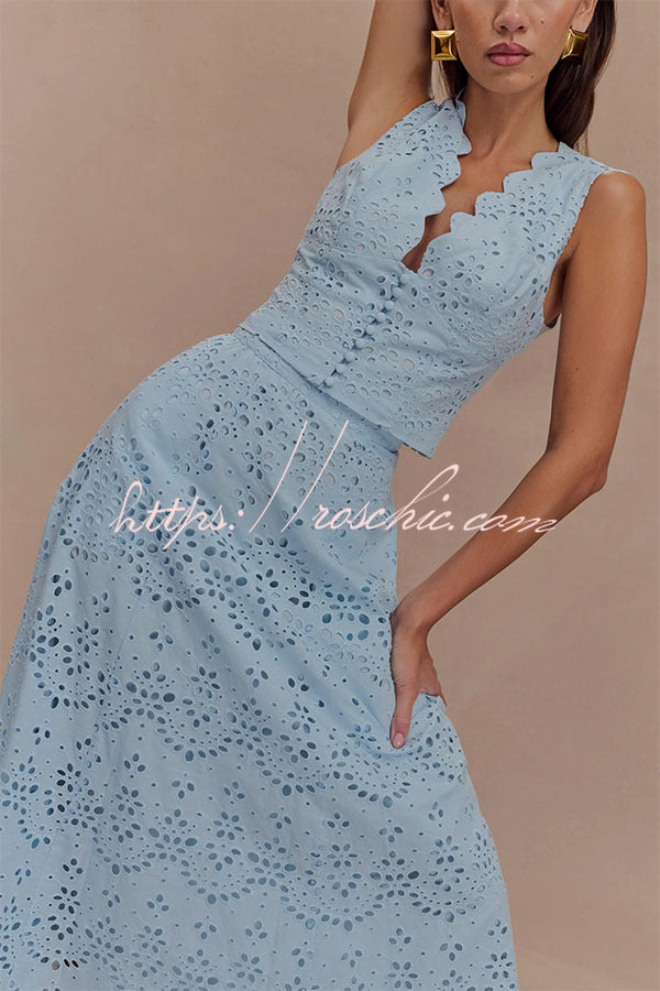 Marina Elegant Broderie Anglaise Set