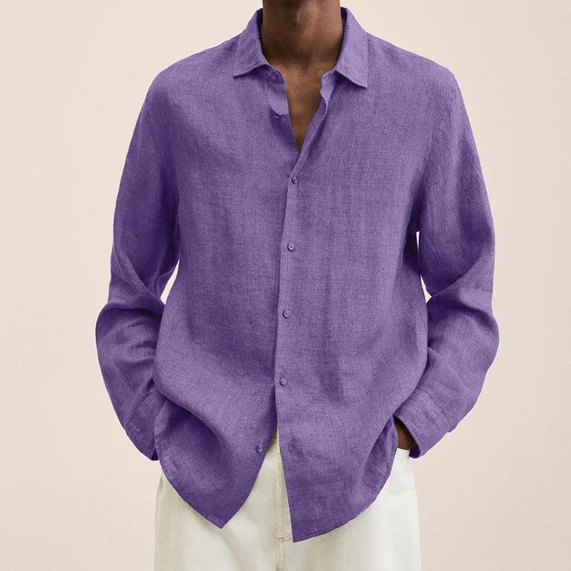 ELENA HARPER™  |  LINEN BUTTON-UP SHIRT FOR MEN