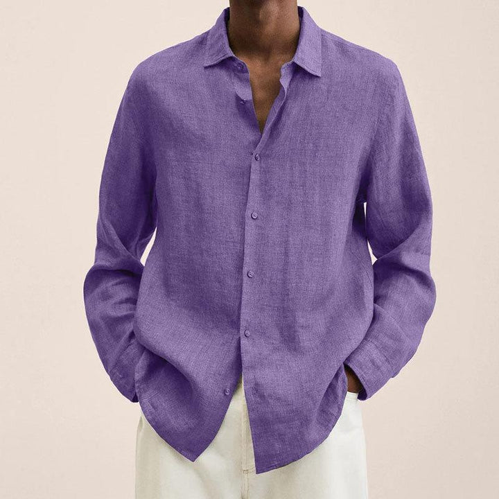 ELENA HARPER™  |  LINEN BUTTON-UP SHIRT FOR MEN