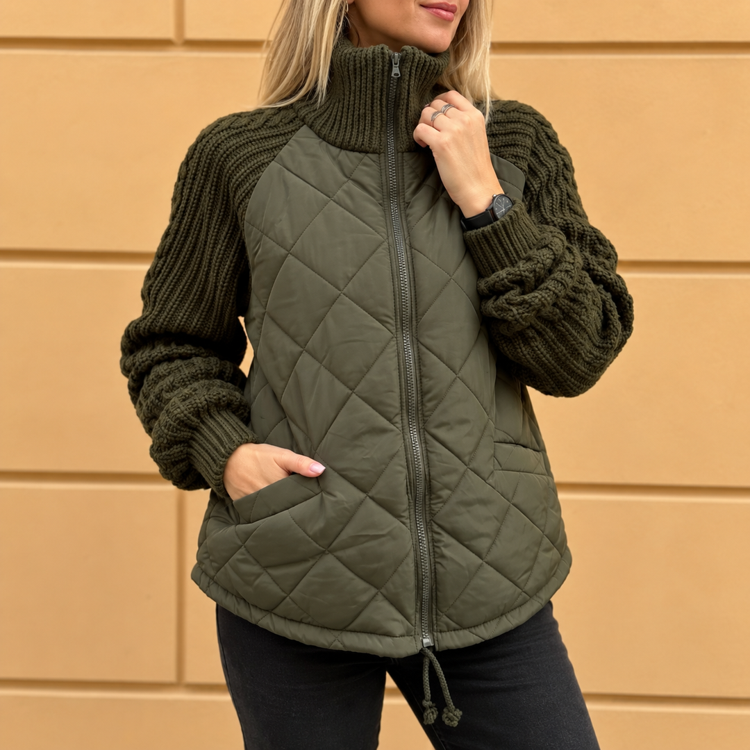 Nienke™ | Warm Padded Jacket with Knitted Sleeves