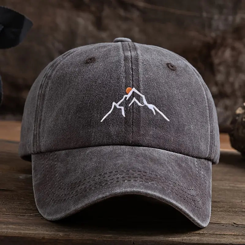 Ermil Embroidered Baseball Cap with Mountain Peak, view 5 - Elena Harper