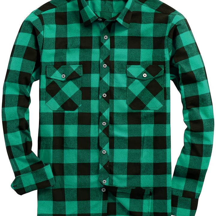 ELENA HARPER™  |  CHECKED SHIRT WITH BUTTONS FOR MEN