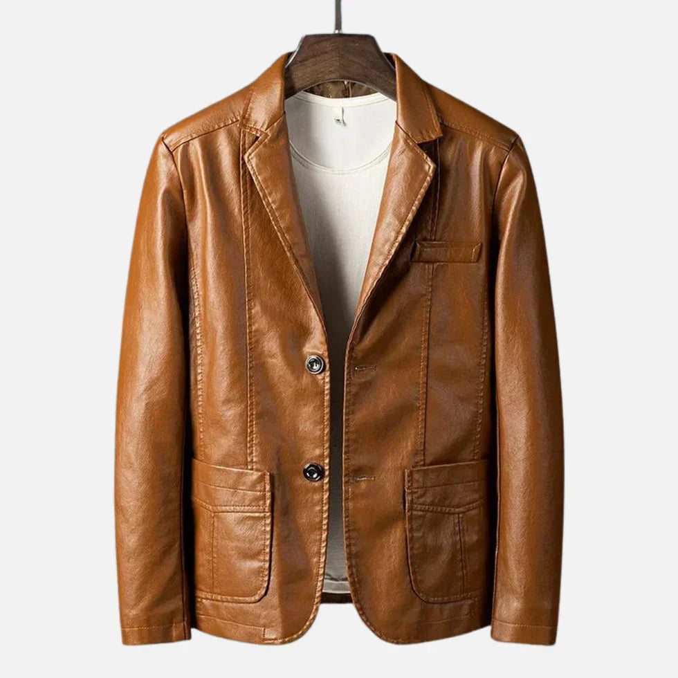 Heinz Vintage Leather Jacket - Elena Harper