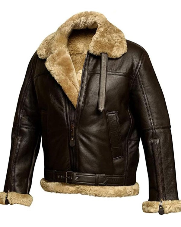Adrian Shearling Aviator Jacket - Elena Harper