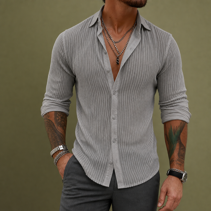 Caceres Striped Lapel Shirt