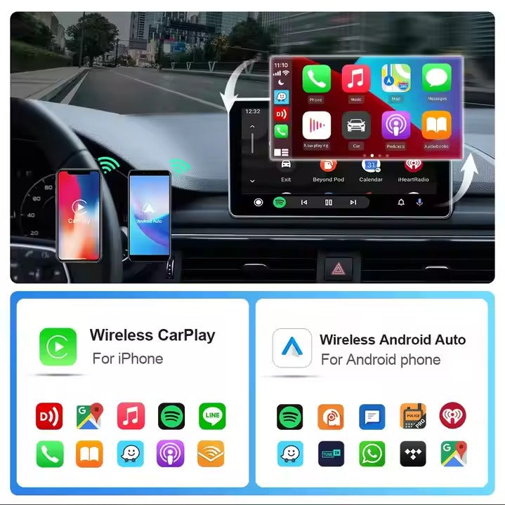 2-in-1 Wireless CarPlay & Android Auto Adapter