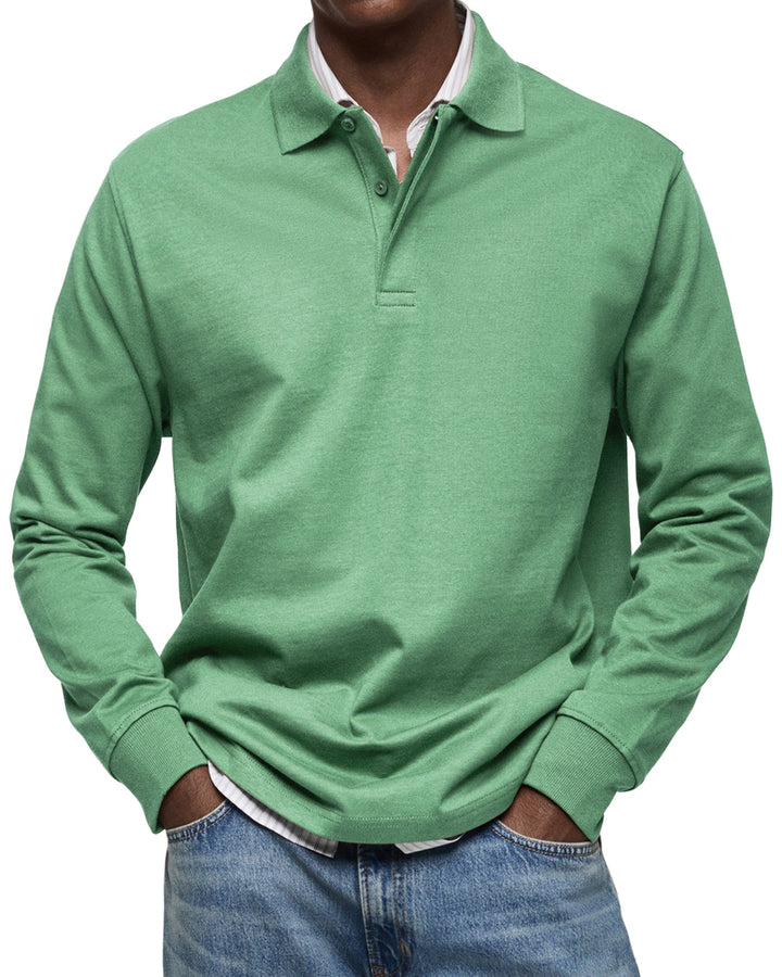 Maxime - Luxe Long Sleeve Polo for Men