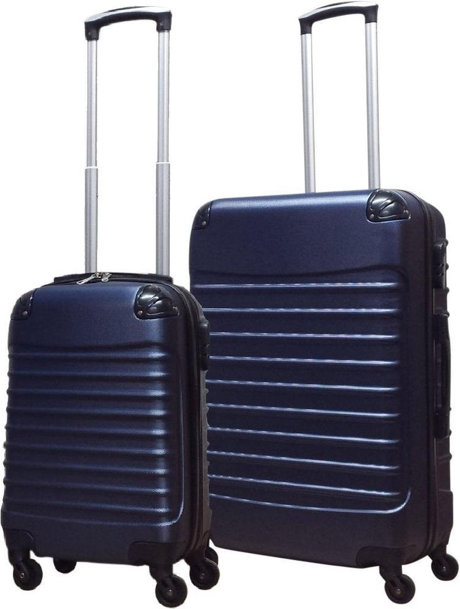2-Piece ABS Hard Shell Luggage Set with Spinner Wheels