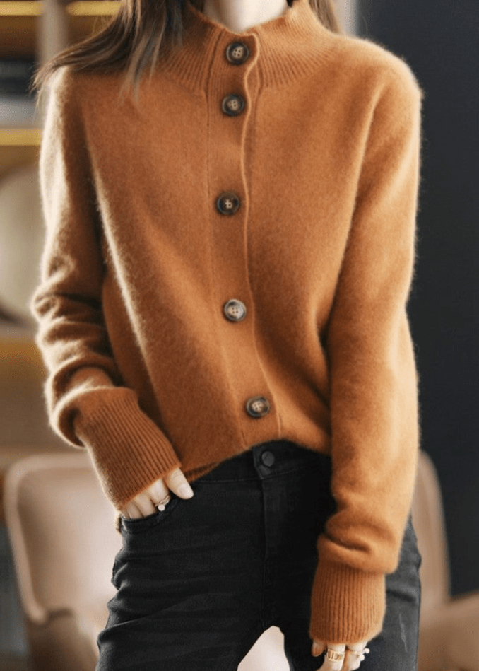 Fern Cardigan With Elegant Buttons, view 5 - Elena Harper