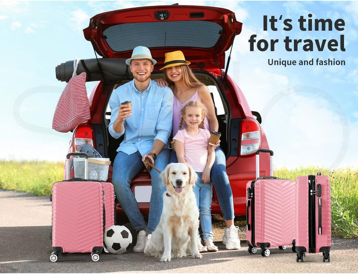 Unisex Hard Shell Carry-On Luggage with Lock & Spinner Wheels