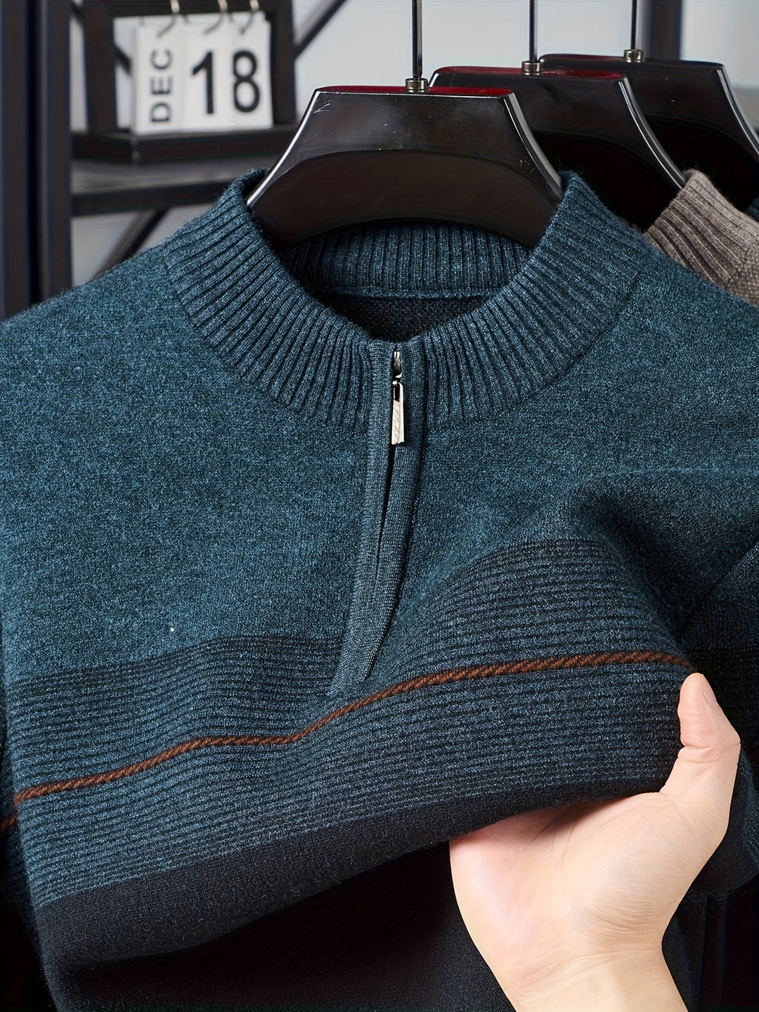 Barrett | Men's Refined Quarter-Zip Sweater with Fine Knit Face