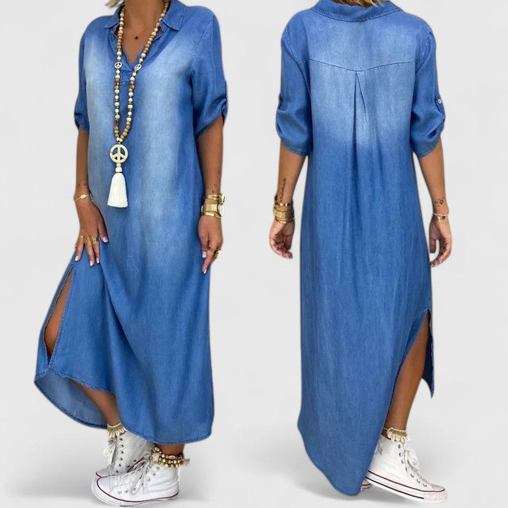Anthyrah Denim Dress - Elena Harper