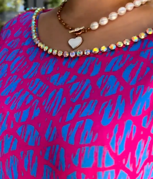 Xanthe Fashionable Dress with Print - Elena Harper