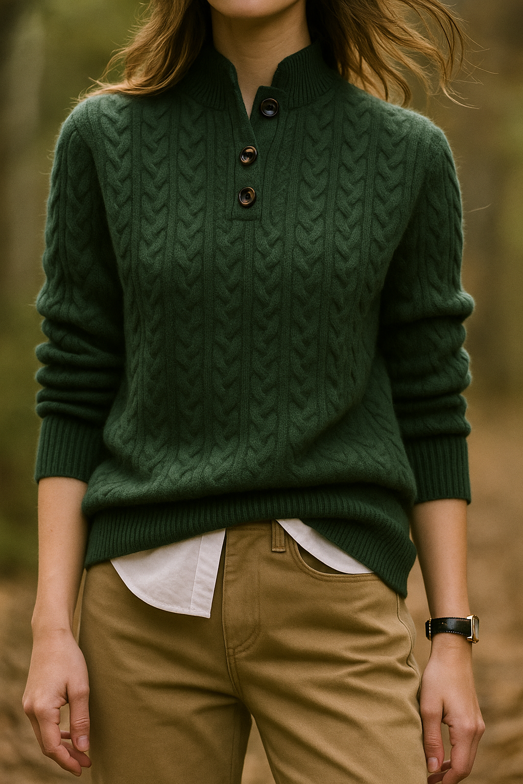 Arden Button-Up Sweater - Elena Harper