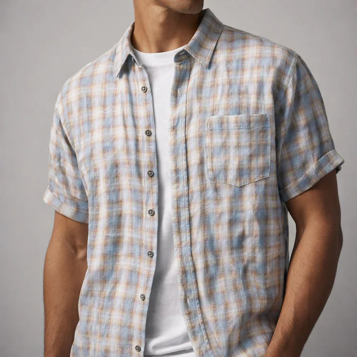 Retro Check Shirt for Men - Elena Harper