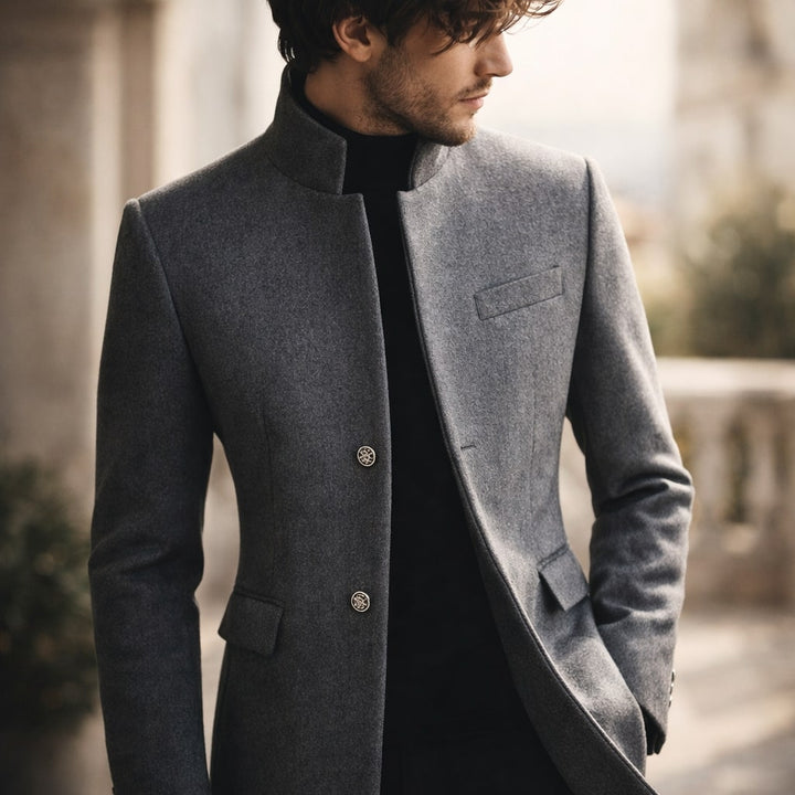 ELENA HARPER™  |  HIGH COLLAR COAT FOR MEN