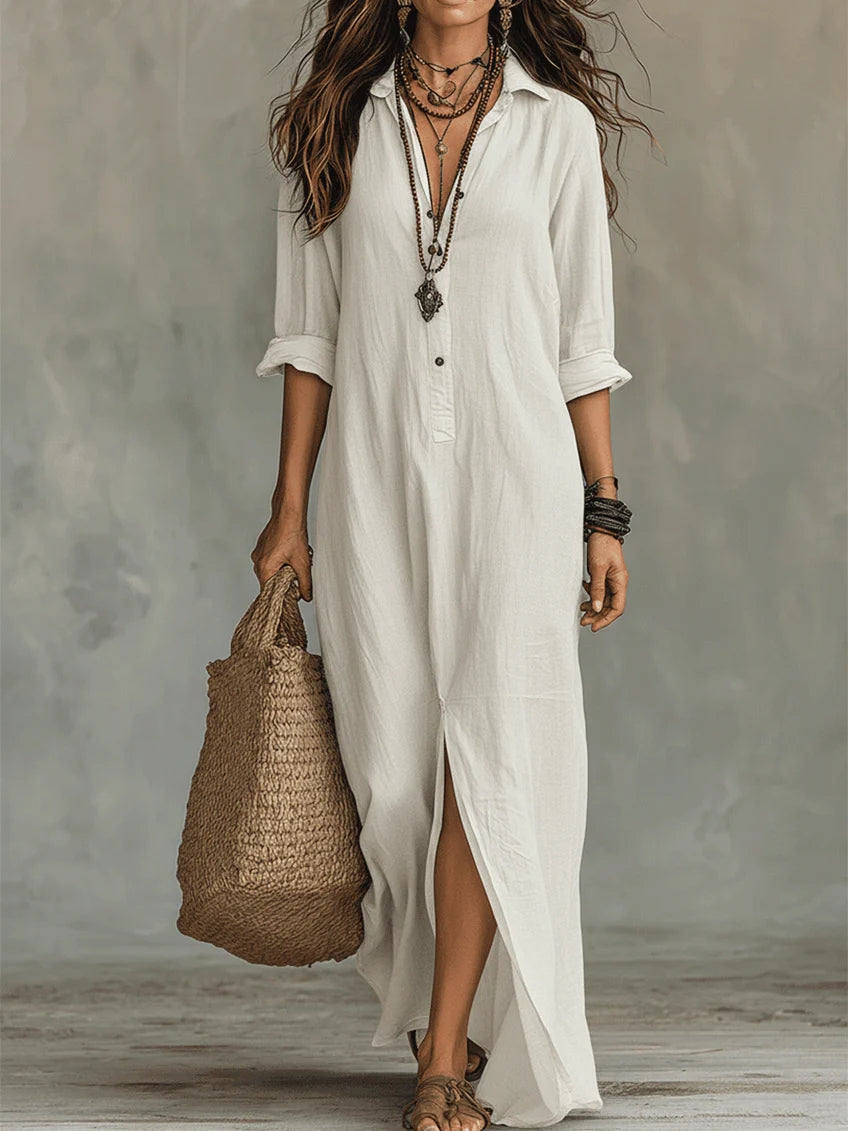 Elegant Long Dress Willow Fluid and Timeless - Elena Harper
