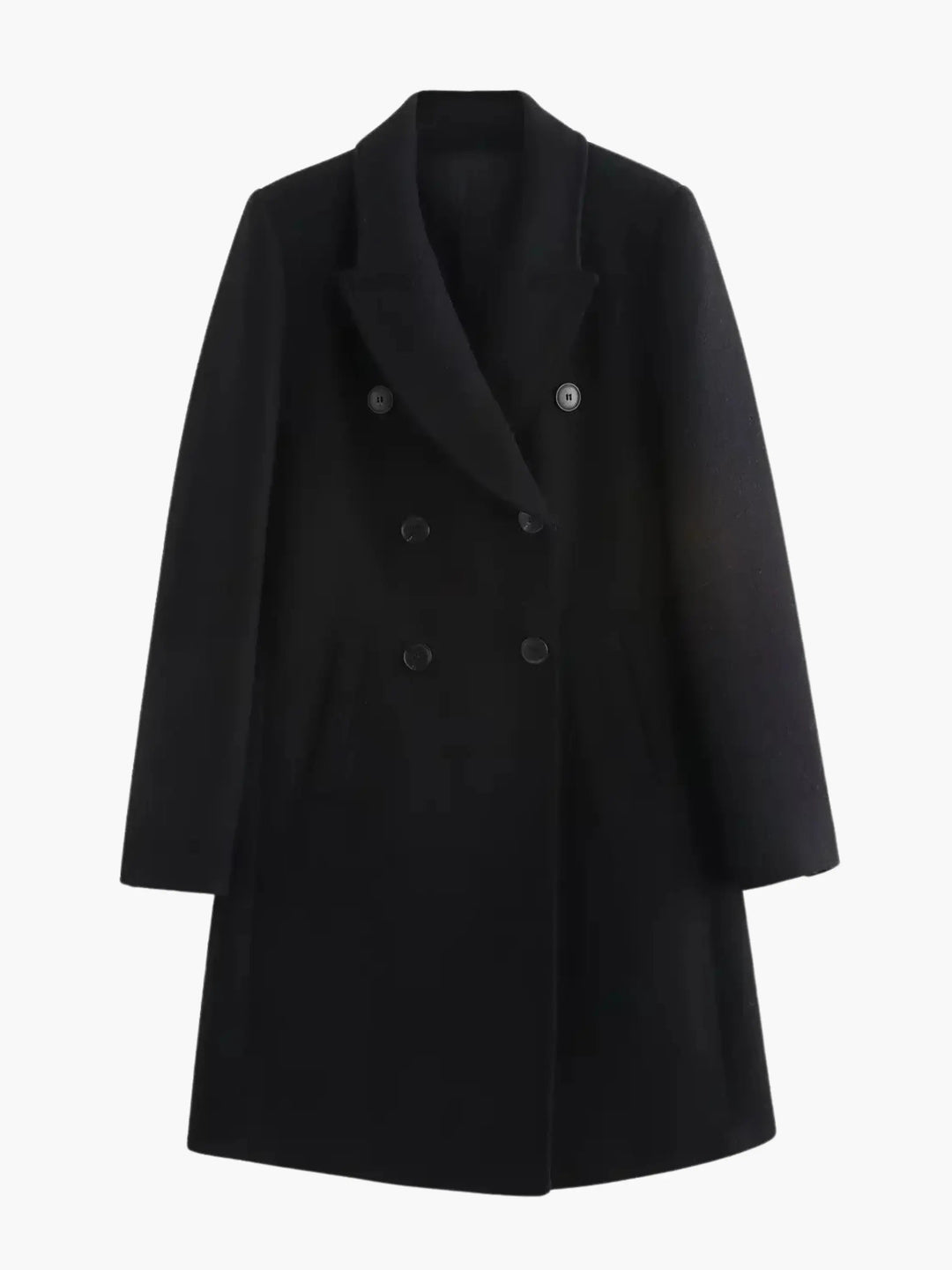 Camel Double-Breasted Wool Coat Timeless Sophistication - Elena Harper