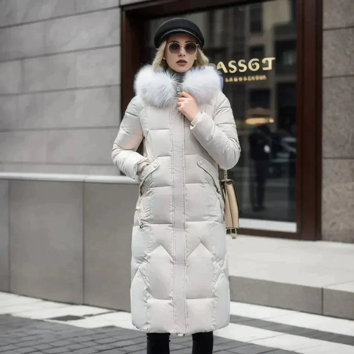 Estelle - Chic Down Jacket with Warm Fur