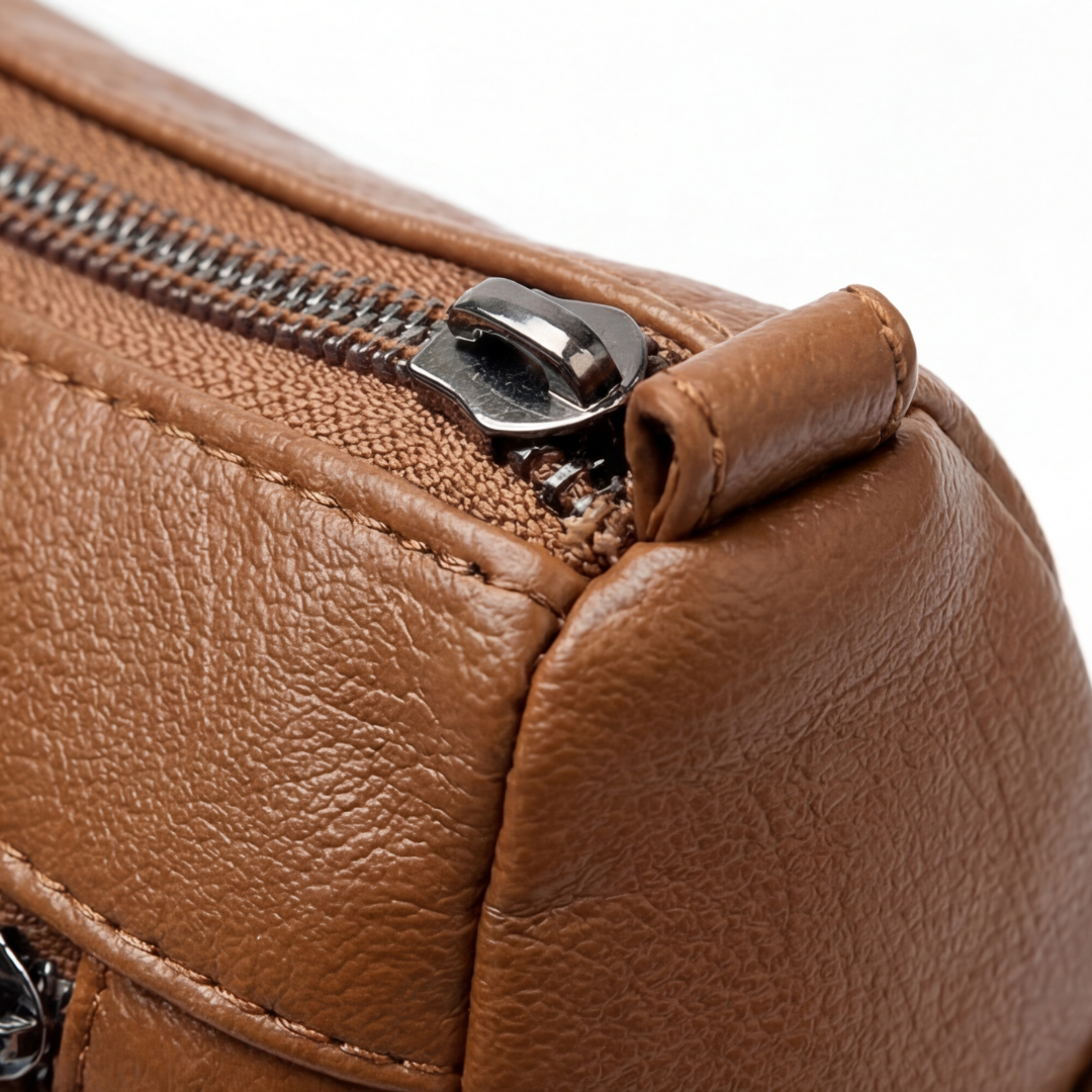 Caressa Soft Leather Multi Pocket Crossbody Bag - Elena Harper