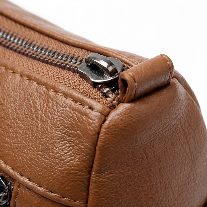 Caressa Soft Leather Multi Pocket Crossbody Bag - Elena Harper
