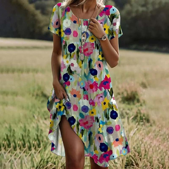 Patricia Bohemian Style Midi Dress - Elena Harper