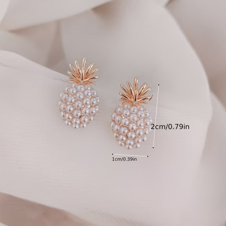 Women's Pearl Pineapple Drop Earrings