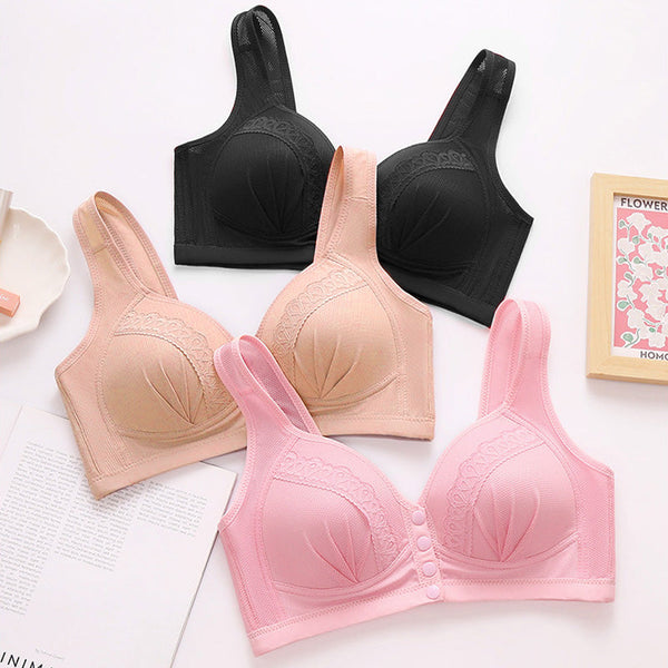 Cotton Comfort Bra with Front Closure – Natural Support
