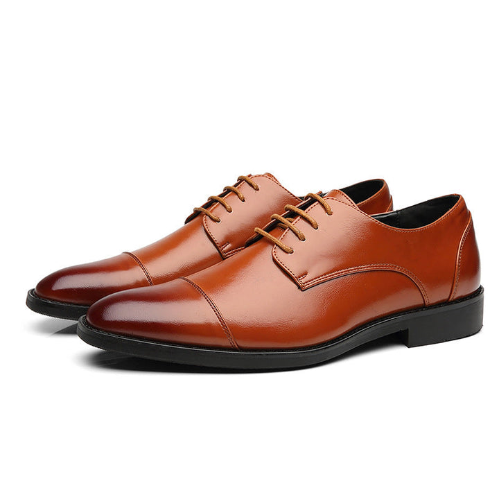 Elegant leather lace-up shoes for men Viktor, view 6 - Elena Harper