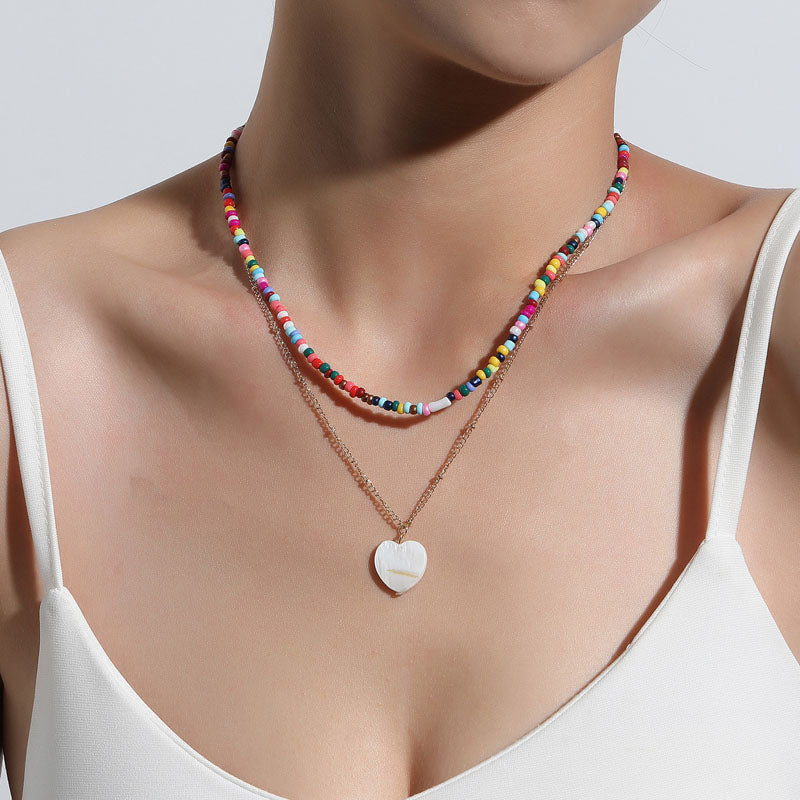Bohemian Heart Pendant Necklace
