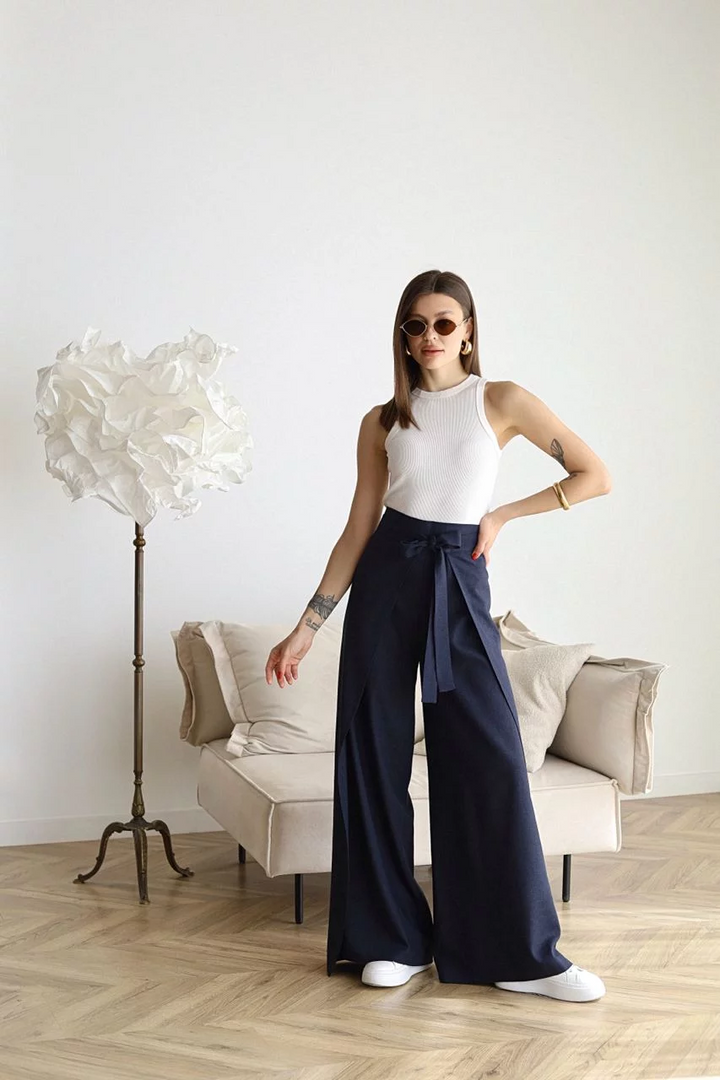 Ariane Women’s Wide-leg Linen Pants - Elena Harper