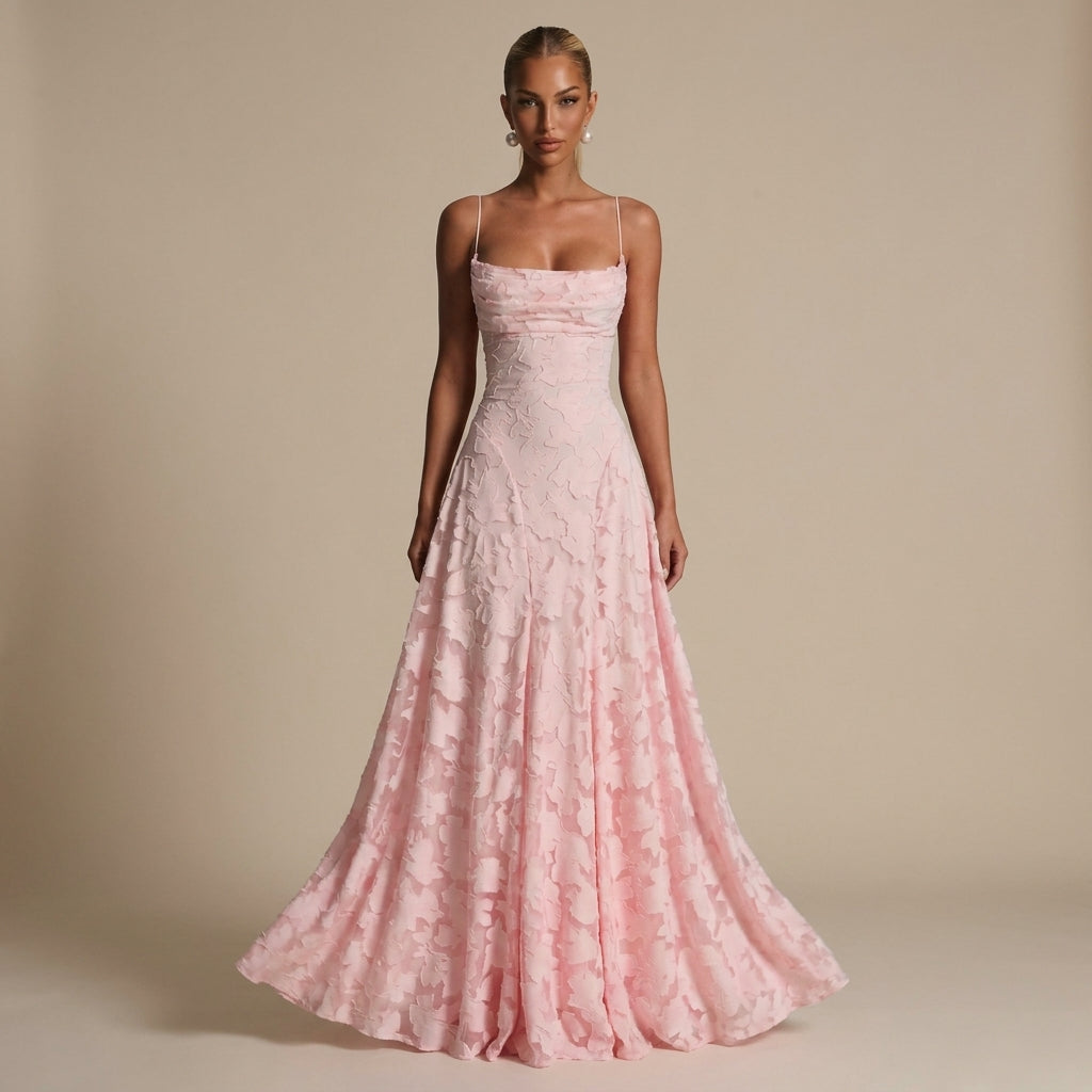A Line Maxi Dress Godet Panels