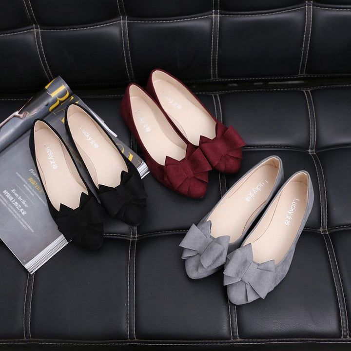 Ladies' Ballerinas with Elegant Bow Application EB