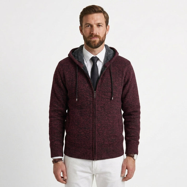 Zip-Up Knit Cardigan For Men