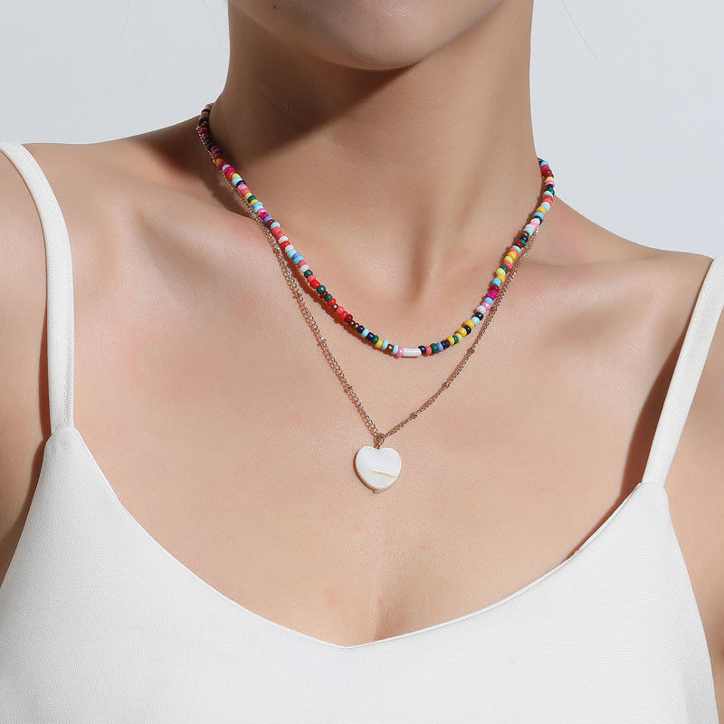 Bohemian Heart Pendant Necklace