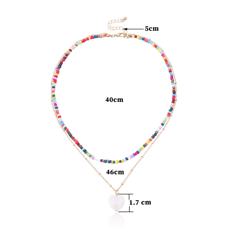 Bohemian Heart Pendant Necklace