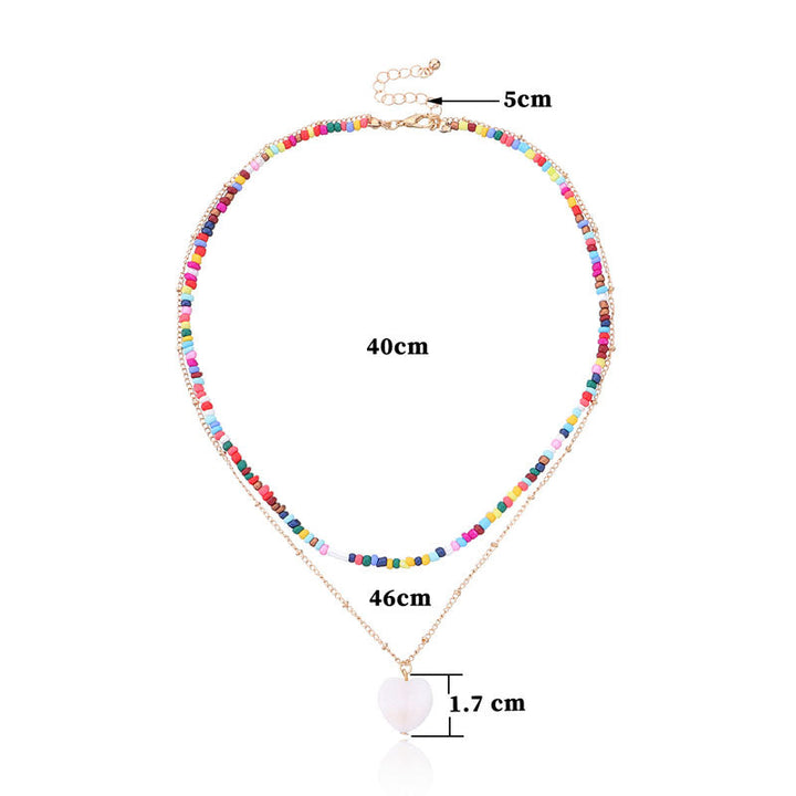 Bohemian Heart Pendant Necklace