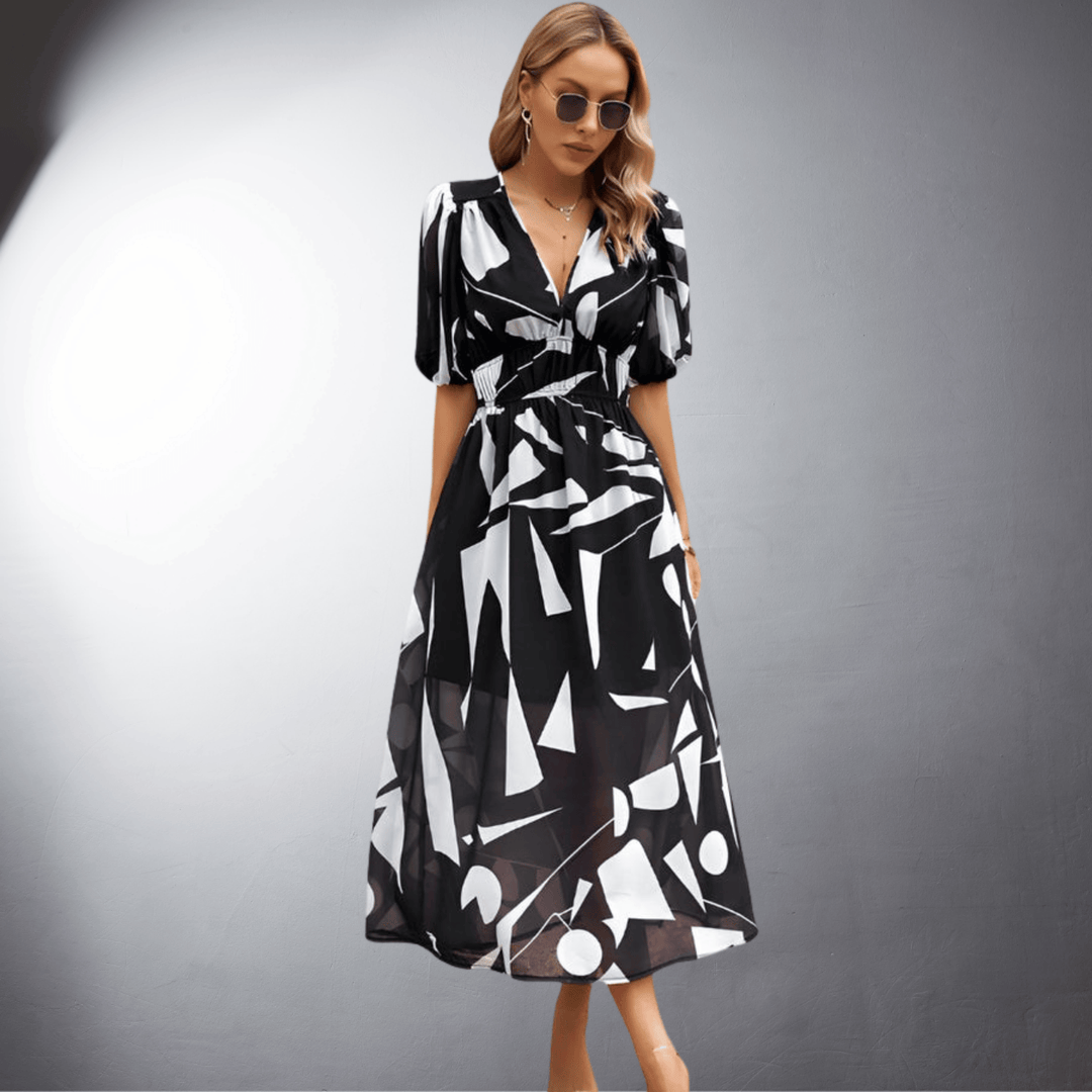 Maristella Printed Dress - Elena Harper