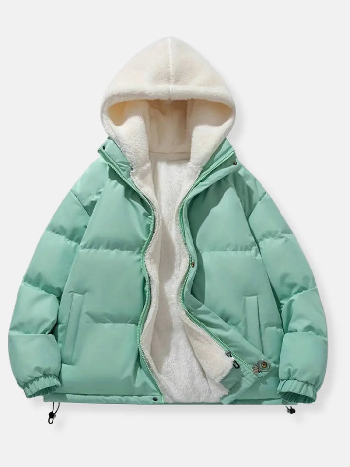 Women's Luxury Winter Puffer Jacket with Plush Hood