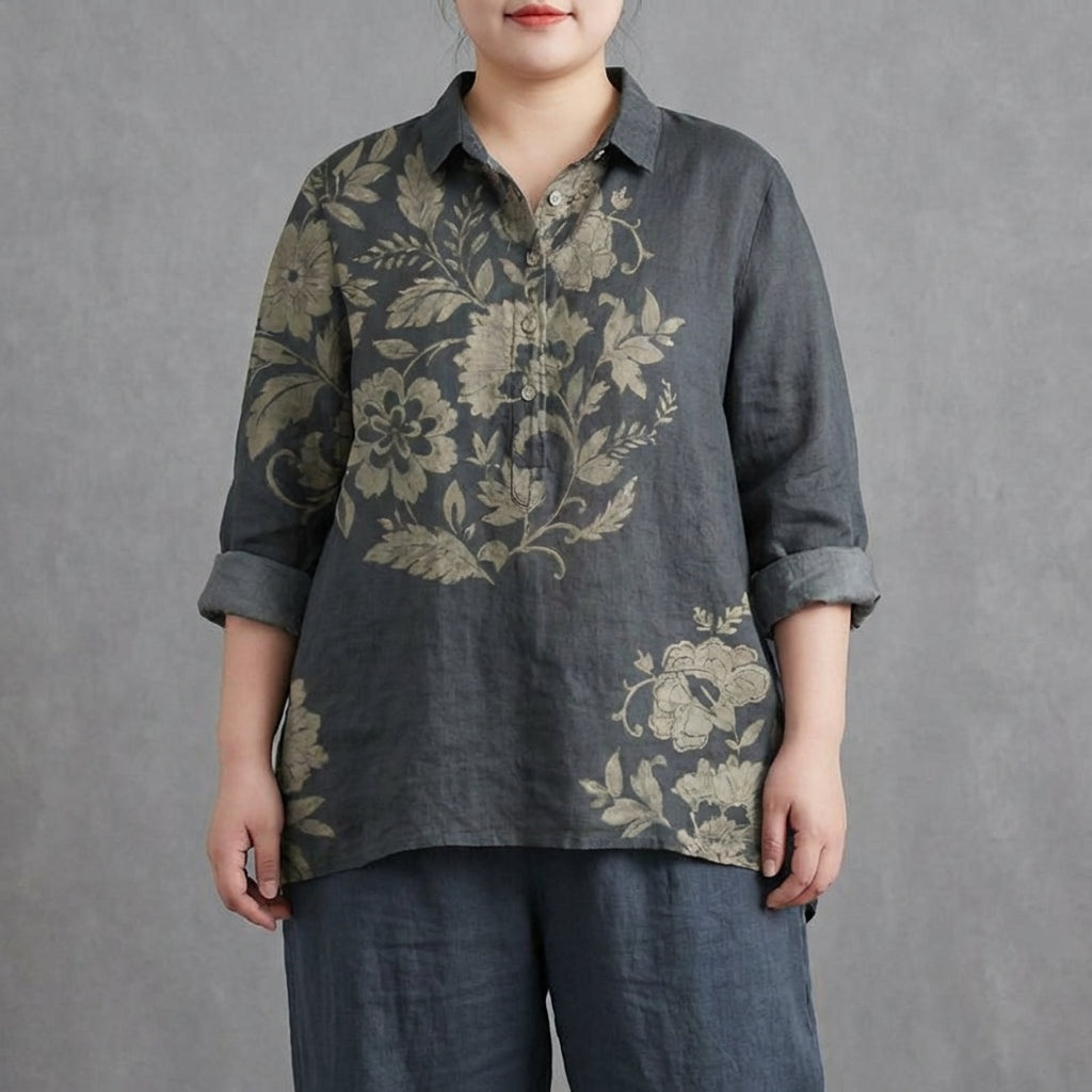 Calla | Elegant Linen Summer Blouse
