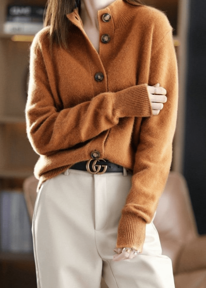 Fern Cardigan With Elegant Buttons, view 2 - Elena Harper