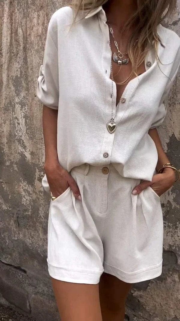 Auriana Luxe Breeze Linen Set - Elena Harper
