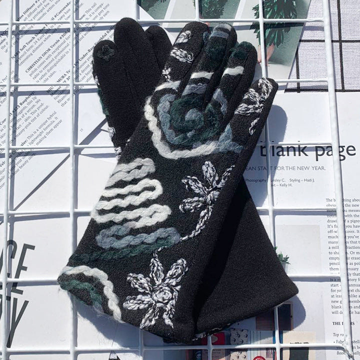 Warm Ethnic Style Gloves