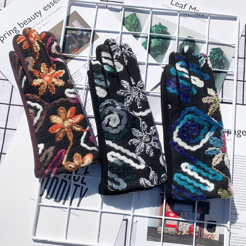 Warm Ethnic Style Gloves